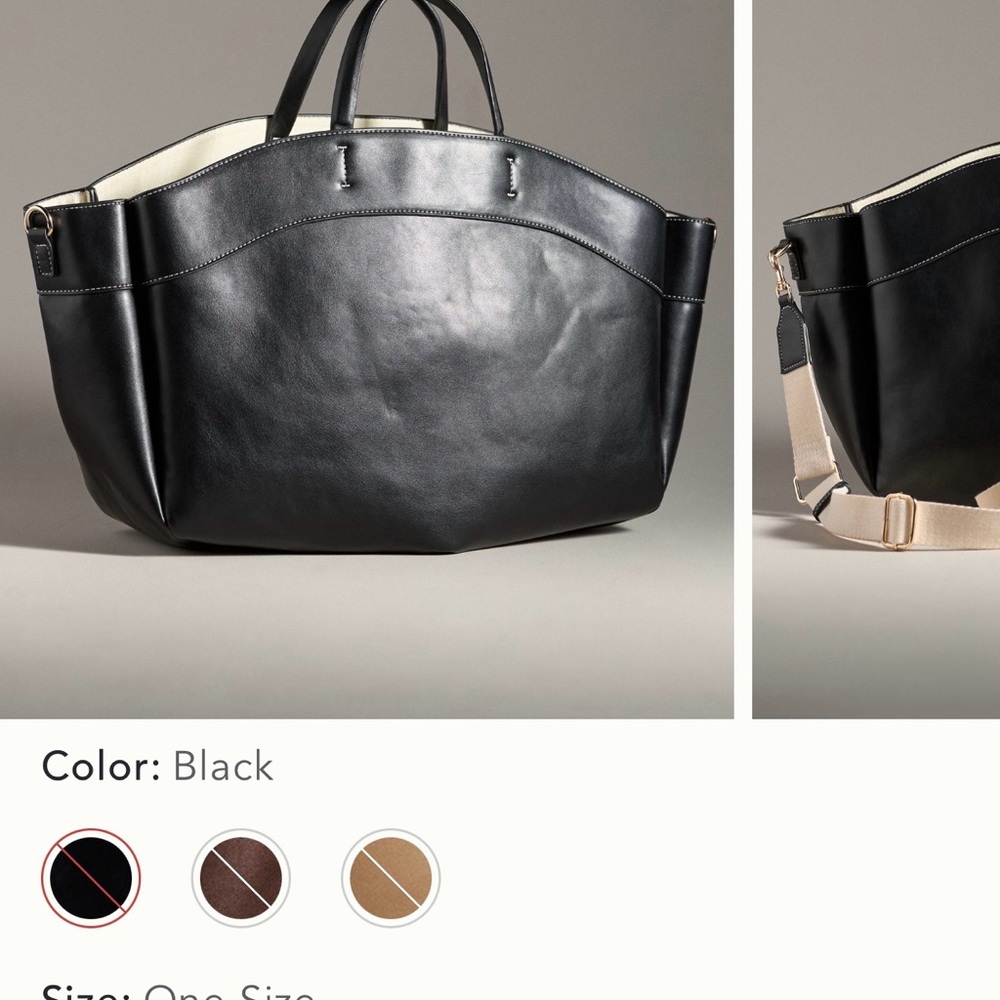 Anthropologie Sleek Black Bag